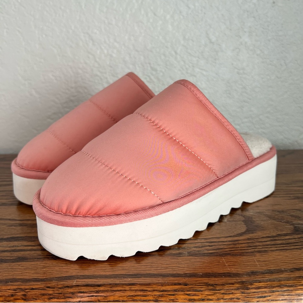 Anthropologie Maeve Puffy Pink Platform Slippers Size Small